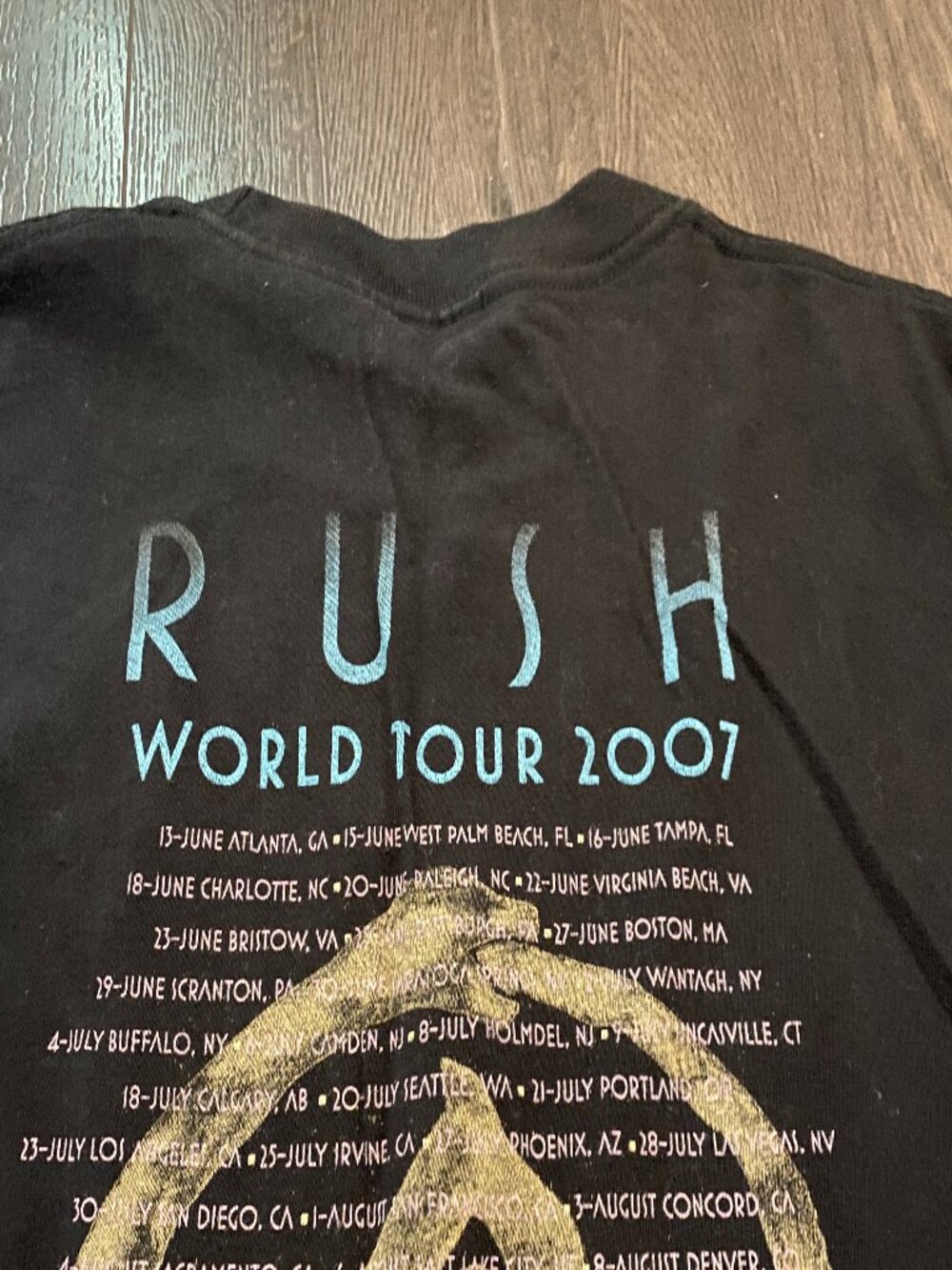 2007 RUSH TOUR SNAKES AND ARROWS WORLD TOUR SHIRT SIZE MEDIUM - Picture 6 of 8